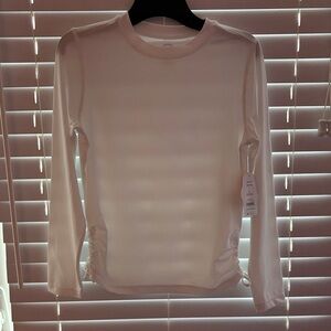 Kid’s White Long Sleeve Swim Top
